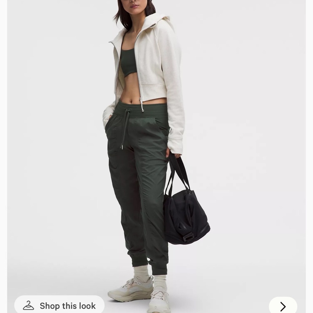 Lululemon High Rise Joggers, Women’s Size 8, Deep Olive Green Color